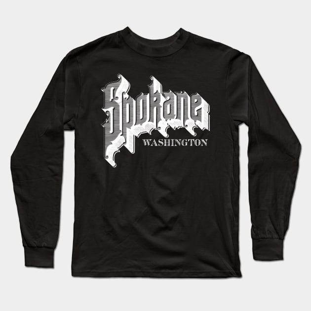 Vintage Spokane, WA Long Sleeve T-Shirt by DonDota